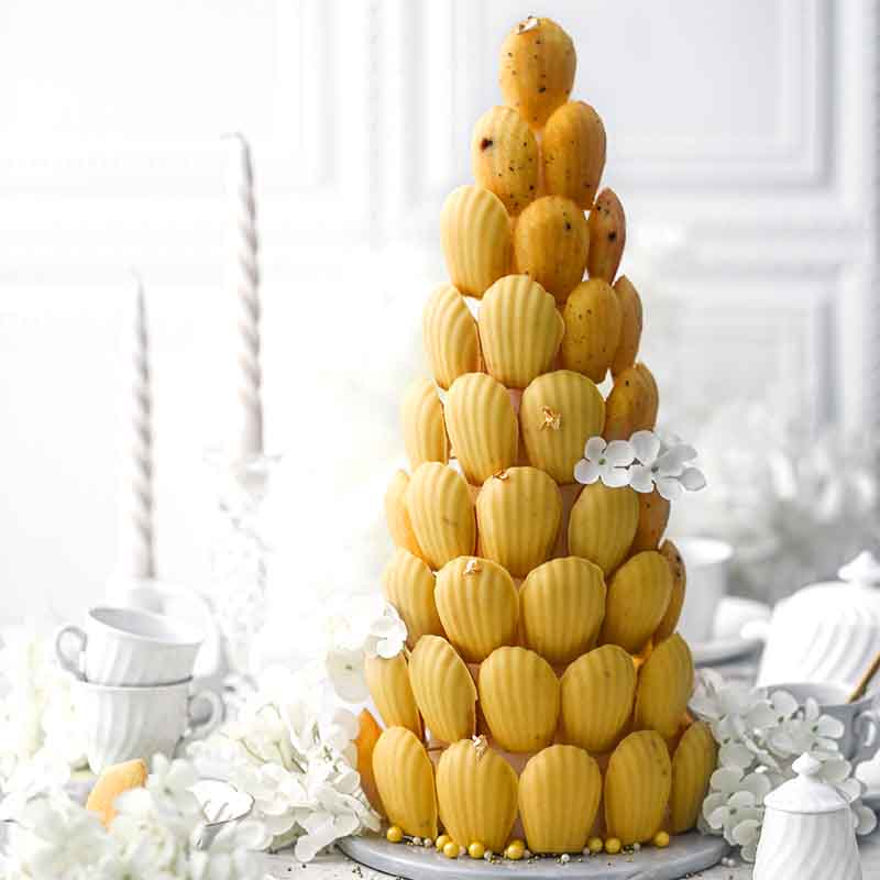 Marigold Passion Fruit Madeleines Tower – Suncore Foods Inc.