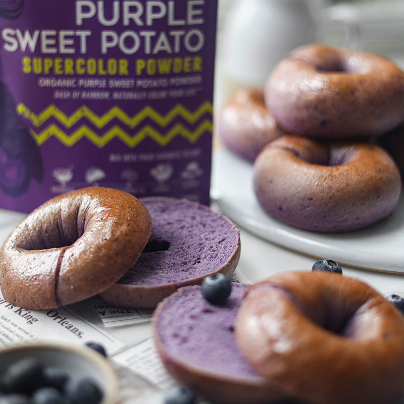 Purple Sweet Potato Blueberry Bagels – Suncore Foods Inc.