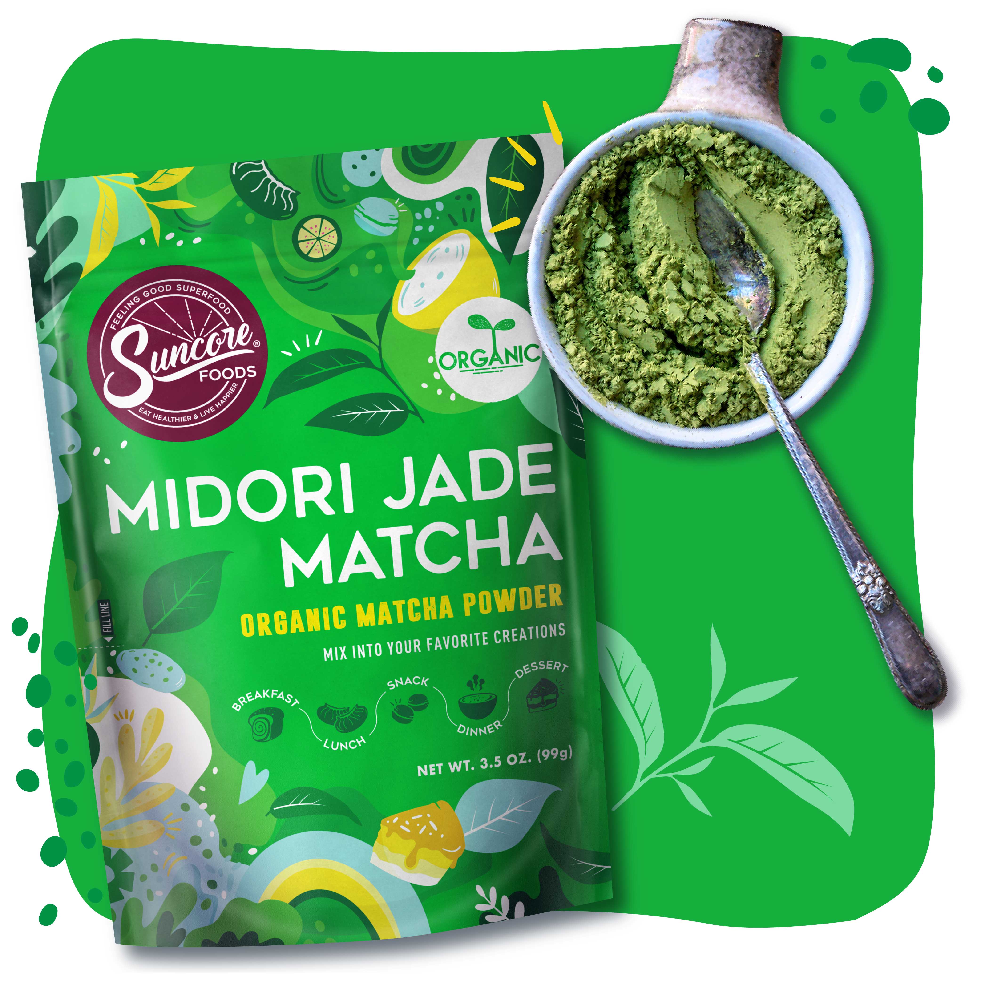 Midori Jade Matcha Powder - Natural Food Coloring – Suncore Foods Inc.