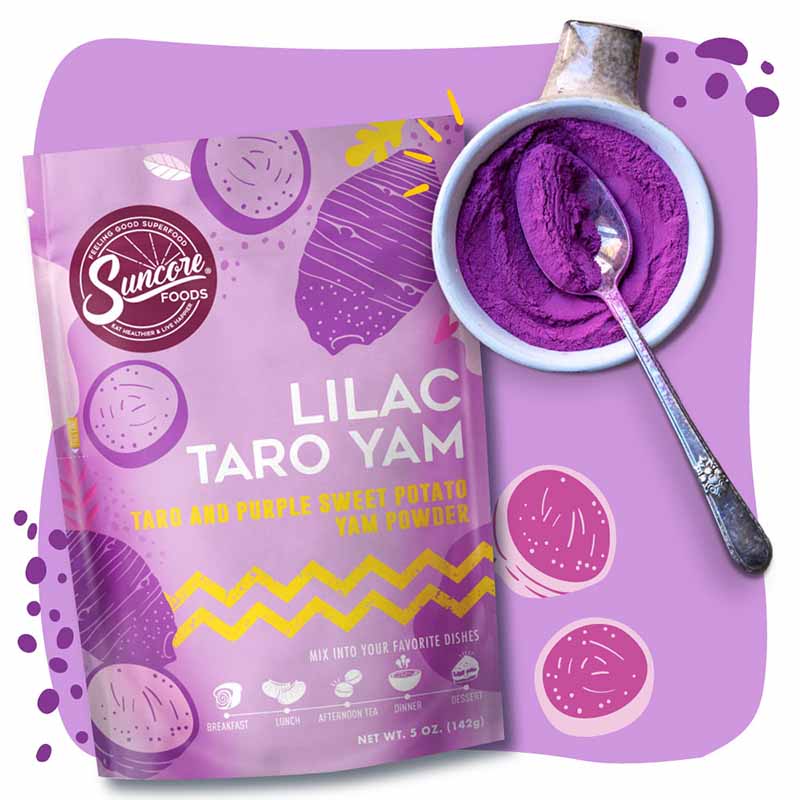 Lilac Taro Yam Powder - Natural Food Coloring – Suncore Foods Inc.