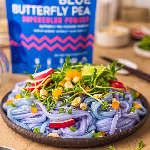 Butterfly Pea Noodle Salad