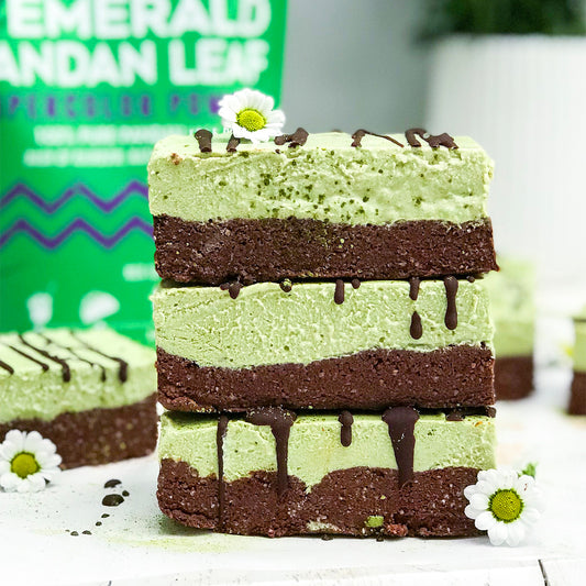 Suncore Foods Emerald Pandan Leaf Brownie Cheesecake Bars