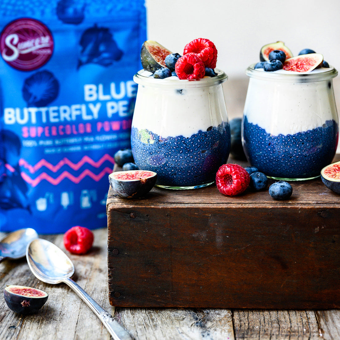 Suncore Foods Blue Butterfly Pea Chia Pudding