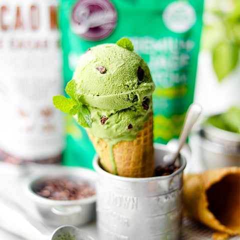 Matcha Mint Cacao Nib Ice Cream