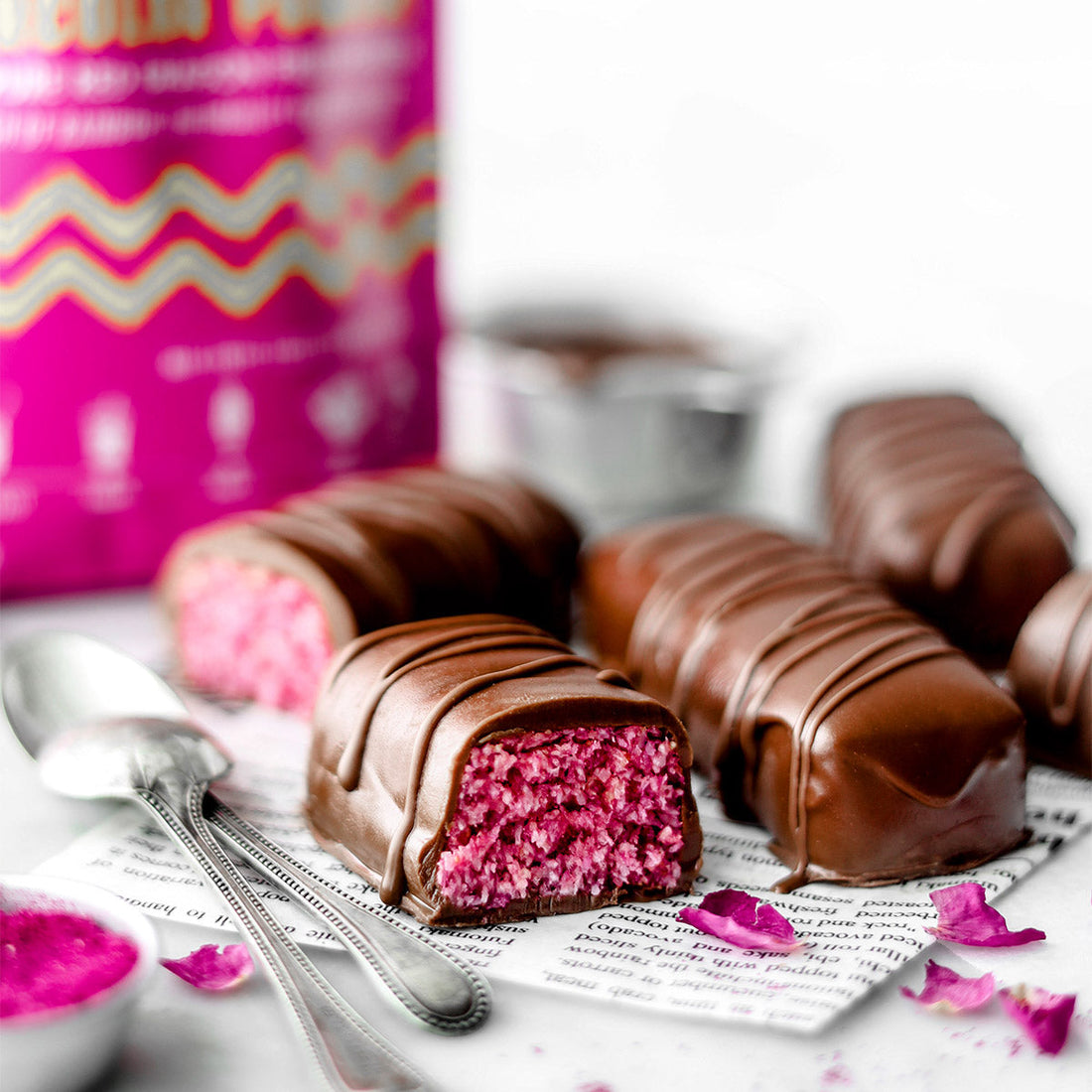 Pink Pitaya Rose Petals Bounty Bars