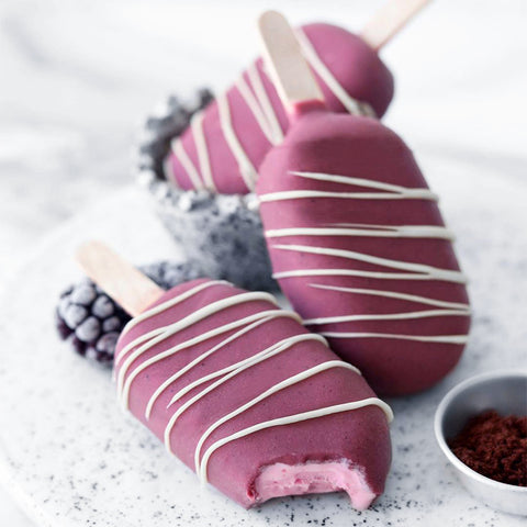 Amethyst Acai Blackberry Ice Cream Pops