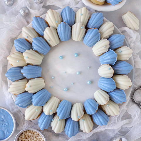 Aqua Blue Spirulina Mini Sea Shell Madeleines