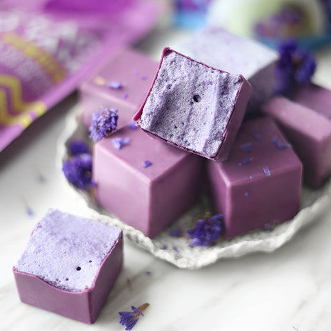 Berry Lilac Taro Yam Chocolate Covered Marshmallow