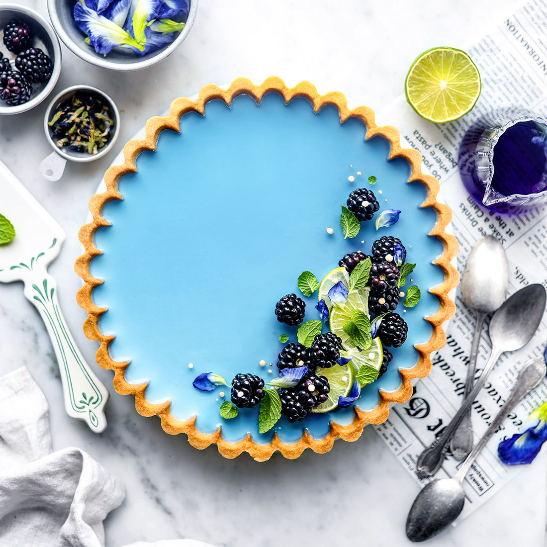 Suncore Foods Butterfly Pea Flower Lime Tart