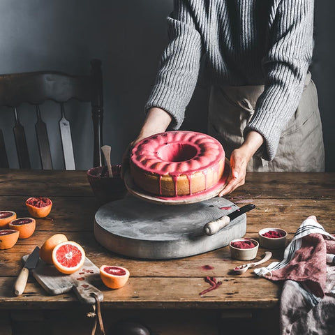 Cerise Prickly Pear Pink Pitaya Glaze Blood Orange Cardamom Bundt