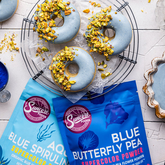Suncore Foods® Blue-tiful Glazed Pistachio Donuts