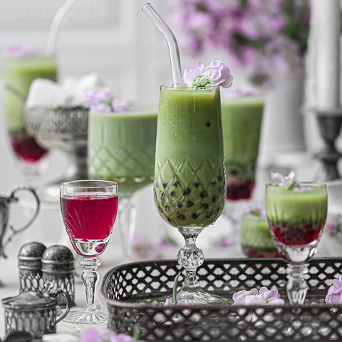 Blueberry Matcha Latte Boba Refresher