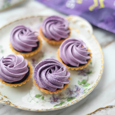 Blueberry Purple Sweet Potato Meringue Tart
