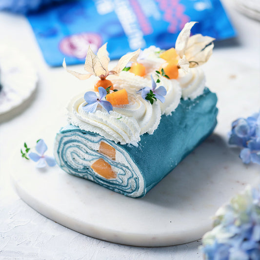 Suncore Foods Blue Butterfly Pea Crepe Roll with Mango