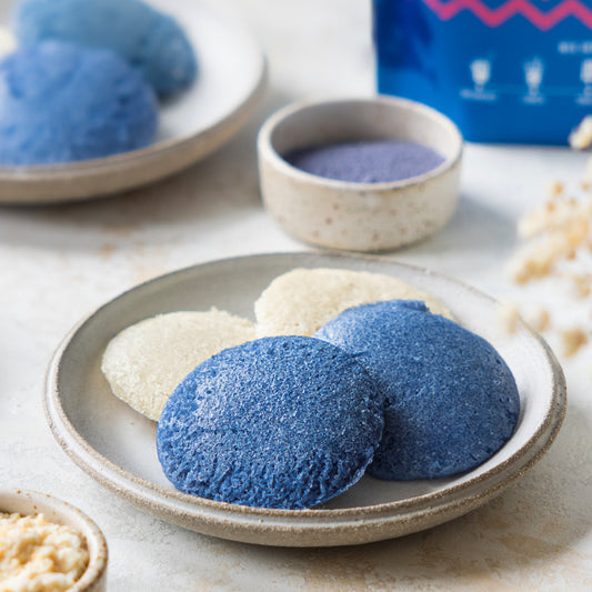 Suncore Foods Blue Butterfly Pea Idlis with Coconut Chutney