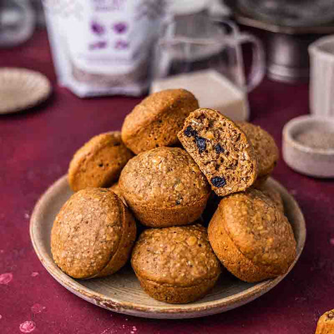 Chia Cinnamon Raisin Oatmeal Muffins