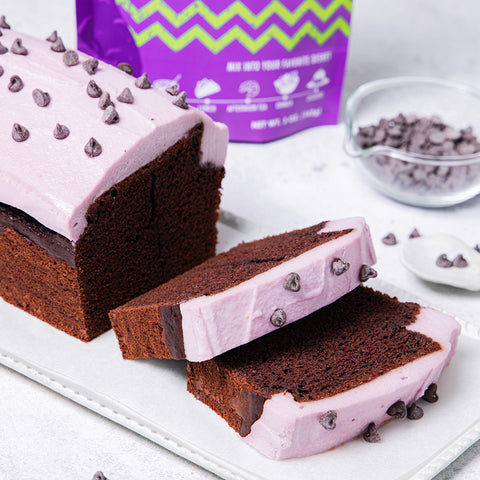 Purple Sweet Potato Frosting Chocolate Banana Bread