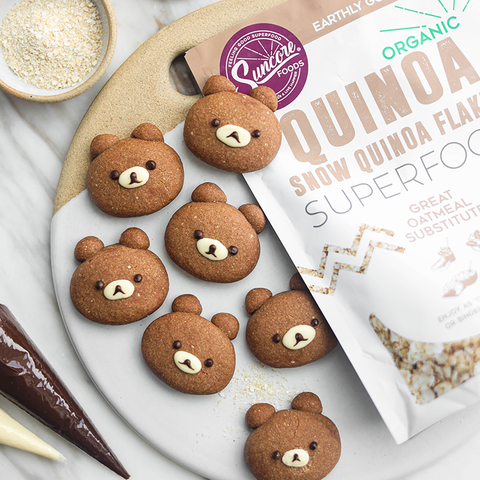 Chocolate Quinoa Flakes Bear Cookies