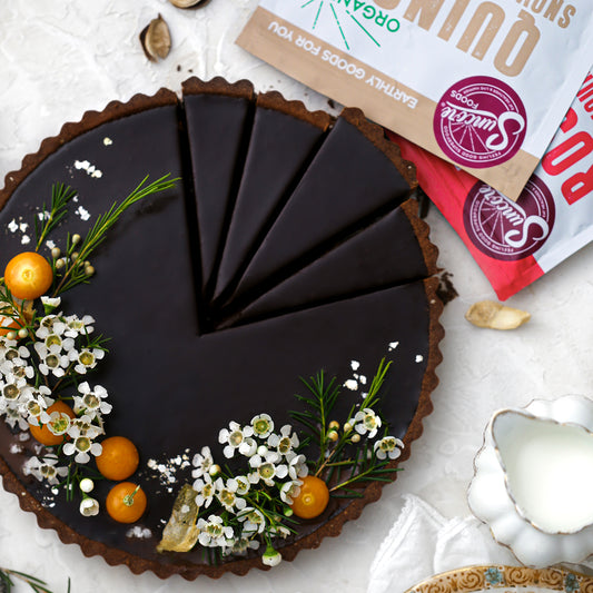 Suncore Foods Chocolate Quinoa Shortbread Crust Tart