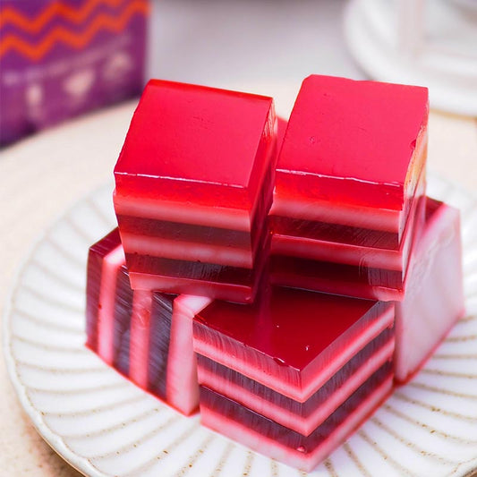 Suncore Foods Coconut Cosmos Red Cabbage Agar Agar Layered Jelly Cake 