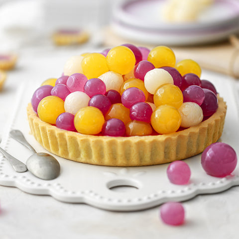 Coconut Lilac Taro Yam Jelly Tart
