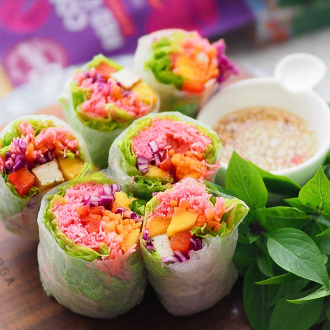 Colorful Rice Noodle Spring Rolls