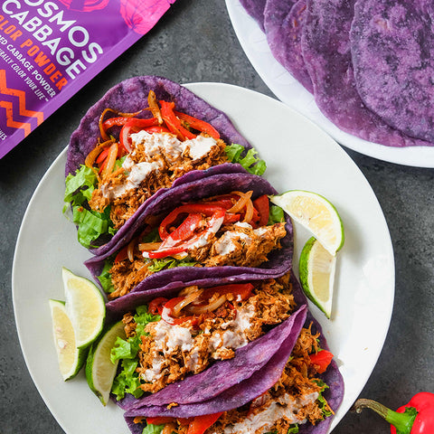 Cosmos Red Cabbage Tacos