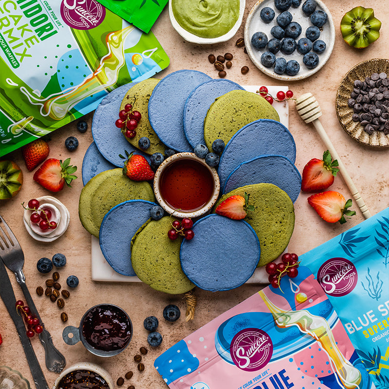 Suncore Foods Duo-Colored Cinnamon Vanilla Pancakes Platter