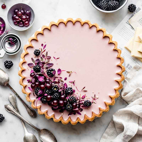 Ebony Carrot Blackberry Blueberry White Chocolate Tart