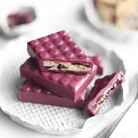 Ebony Carrot Purple Sweet Potato Chocolate Covered Cranberry Shortbread Cookies