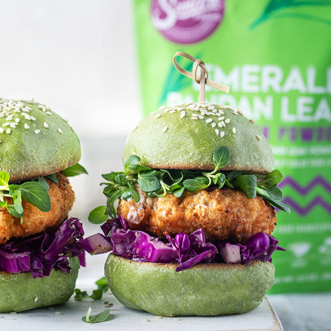 Emerald Pandan Matcha Fried Chicken Sliders