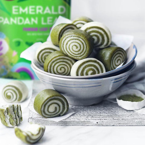Emerald Pandan Matcha Mini Steamed Buns