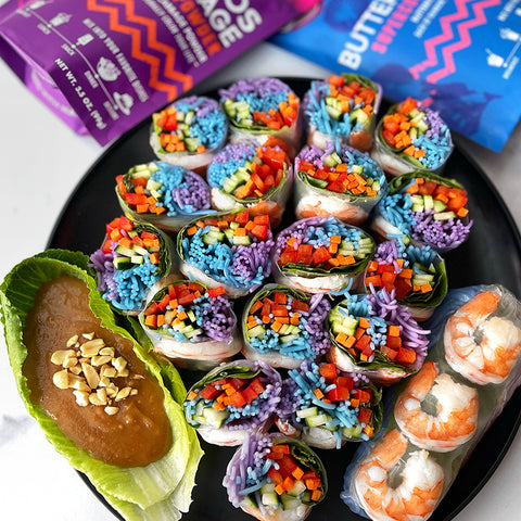 Fresh Rainbow Noodle Spring Rolls