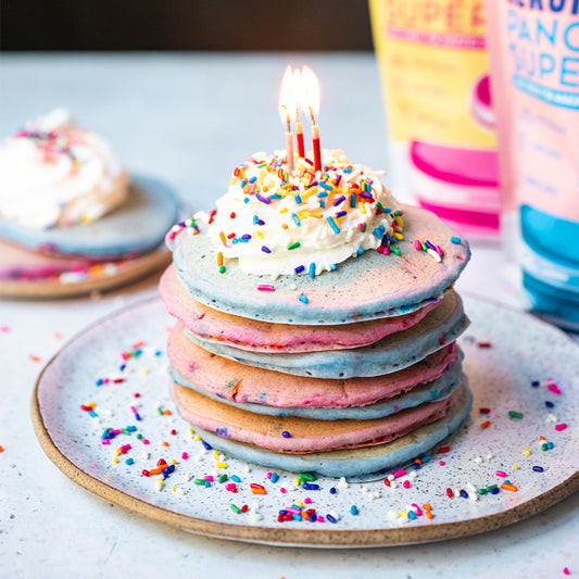 Suncore Foods Funfetti Sprinkle Birthday Pancakes with a Sparkles On Top 