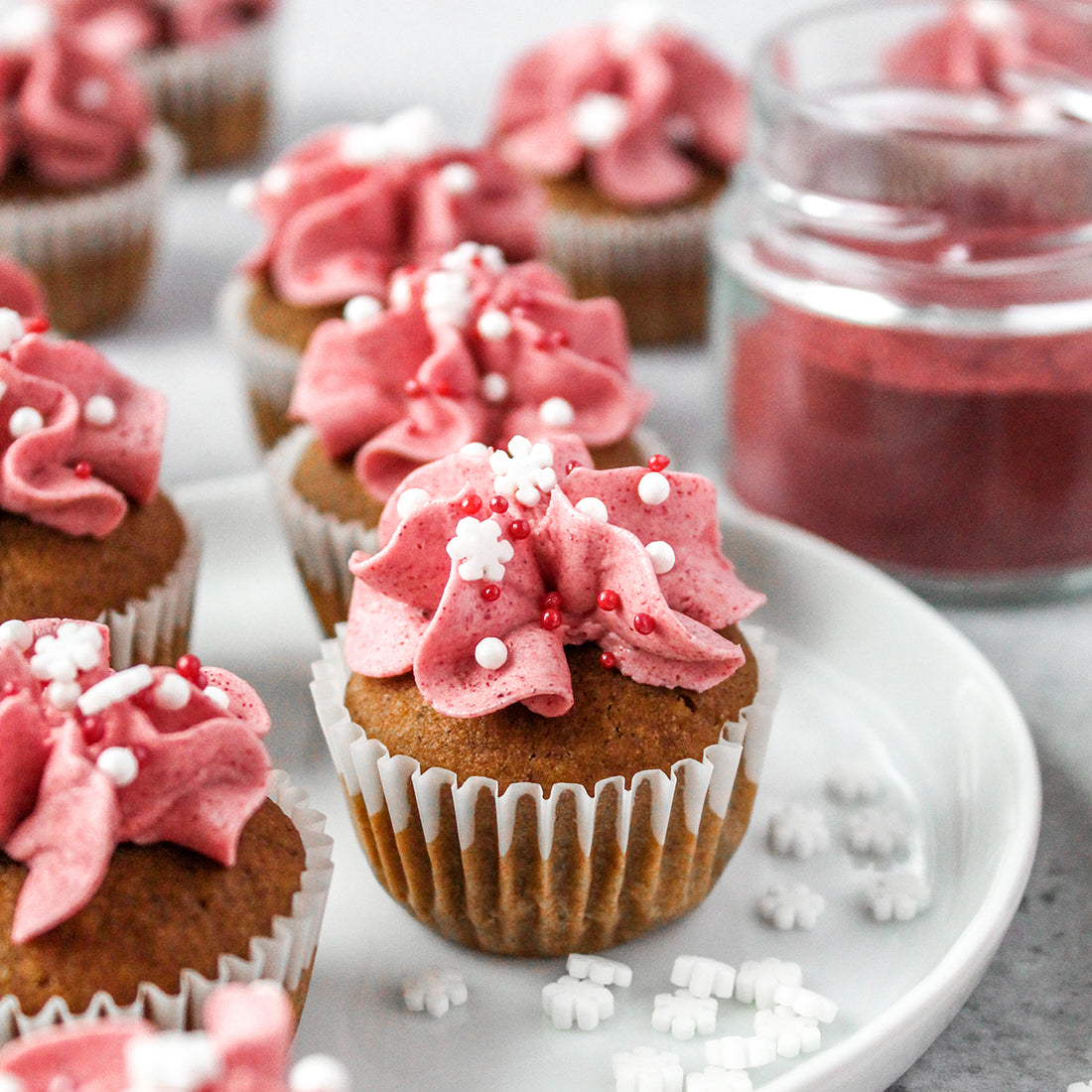 Suncore Foods Gingerbread Red Beet Cupcakes