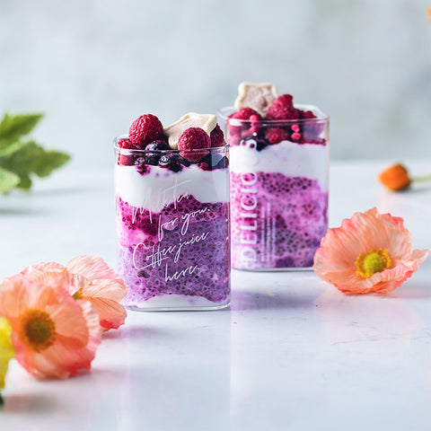 Rainbow Chia Seed Pudding Parfaits
