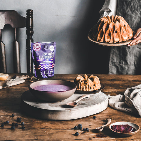 Glazed Blueberry Lemon Vanilla Bundt Cake