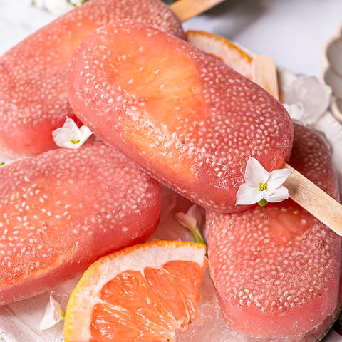 Pink Grapefruit Pitaya Chia Seeds Popsicles