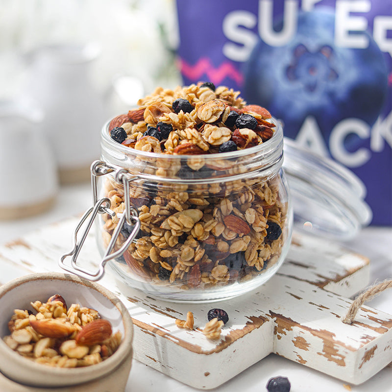 Suncore Foods Homemade Granola with Blueberry Puffs, Hazelnut & Almonds