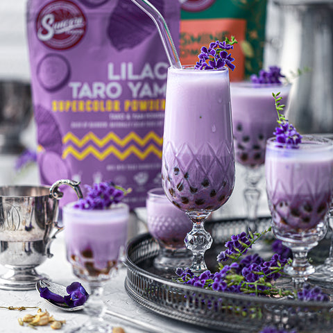 Jasmine Infused Taro Yam Boba Refresher