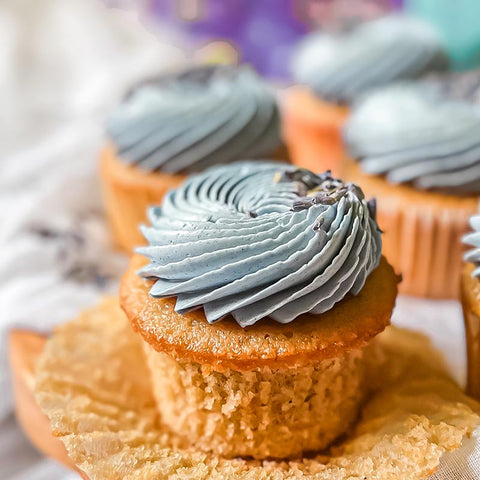 Lavender Buttercream Vanilla Cupcakes