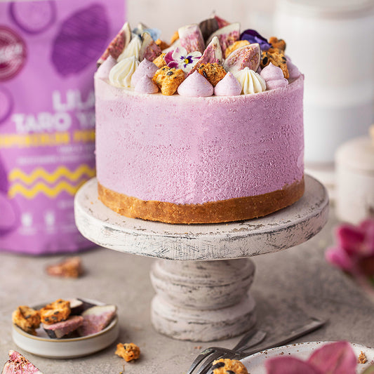 Suncore Foods No-Bake Lilac Taro Yam Cheesecake