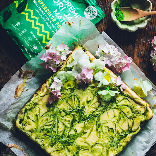 Suncore Foods Marbled Matcha Cheesecake Brownies