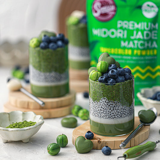 Suncore Foods Midori Jade Matcha Chia Pudding & Jelly Parfait