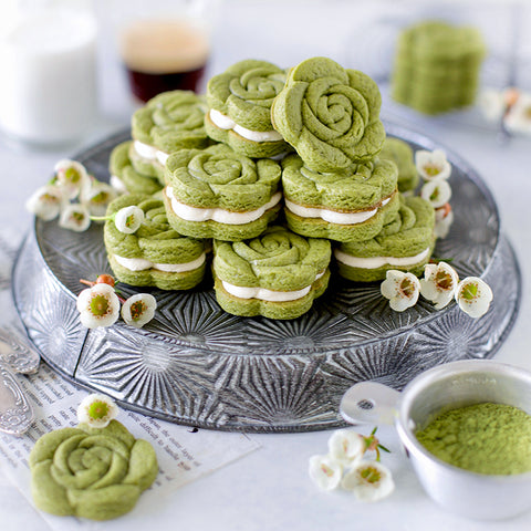 Midori Jade Matcha Cookie Sandwiches