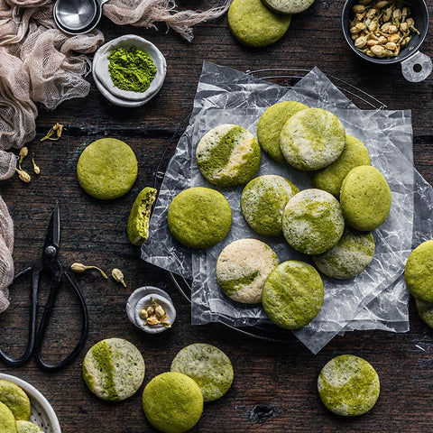 Matcha Marbled Cookies