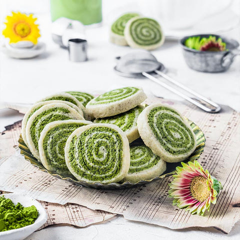 Matcha Swirl Cookies