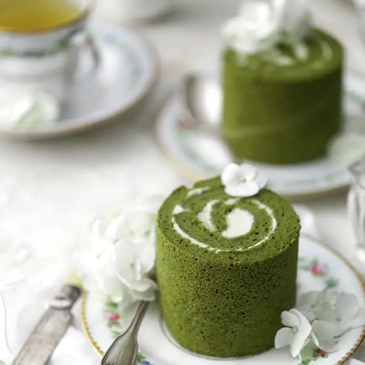 Suncore Foods Matcha Pandan Cake Roll with Vanilla Whipped Cream