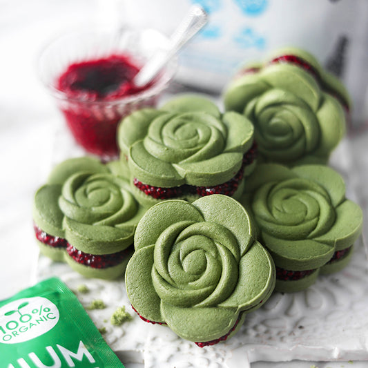 Suncore Foods Matcha & Raspberry Chia Jam Sandwich Cookies