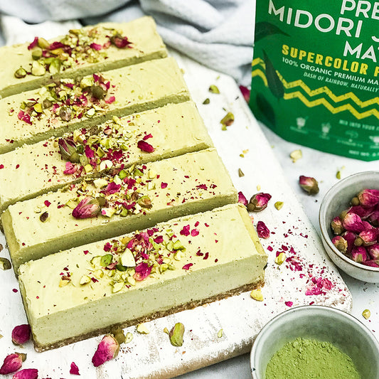 Suncore Foods Matcha Rose Cheesecake Bars